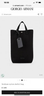 Giorgio Armani Duffle Overnight Travel bag - NEW