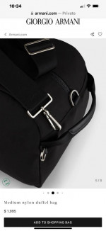 Giorgio Armani Duffle Overnight Travel bag - NEW