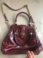 Cole Haan Burgundy Leather Shoulder Bag