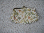 Beautiful Flowered Clutch/Evening Bag from the 1950's or 60's
