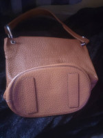 Lodis Brown Pebbled Leather Shoulder bag