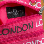 Robin Ruth LONDON Crossbody Passport Canvas Purse Bag ♦ Hot Pink