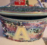 Justice Personalized "A" Makeup Bag and Wristlet