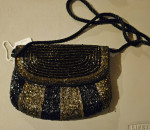 La Regale Vintage Black/Gold Beaded Shoulder Bag