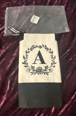 Canvas Monogram tote and makeup/pencil bag letter “A” bag
