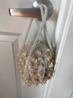 White Sequins Wedding Prom Party Clutch Bag Purse Wrislet