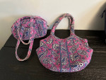 Vera Bradley purple purse and bag combo matching set