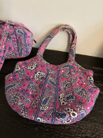 Vera Bradley purple purse and bag combo matching set