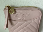Tory Burch Savannah Quilted Chain Wallet Crossbody Shoulder Bag Shell
