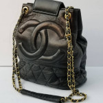 Chanel  vintage bucket style leather shoulder bag
