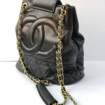 Chanel  vintage bucket style leather shoulder bag