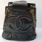 Chanel  vintage bucket style leather shoulder bag