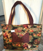 Beautifully Handcrafted Tote Bag - Magnetic Snap Closure - Two Pockets