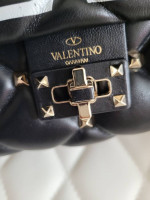 VLTN Valentino Rockstud Romanstud black leather handbag bag