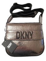 DKNY Bag cross Body Black adjustable bronze silver HW medium women Val