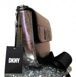 DKNY Bag cross Body Black adjustable bronze silver HW medium women Val