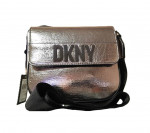 DKNY Bag cross Body Black adjustable bronze silver HW medium women Val