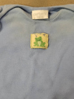 Boys 0-3 months Carters Baby light blue frog sleeper bag. LOT G