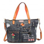Nicole Lee Riley Denim Embroidered Bag --Brand New with Tags