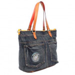 Nicole Lee Riley Denim Embroidered Bag --Brand New with Tags