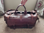 European large handmade leather bag