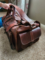 European large handmade leather bag
