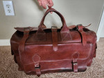 European large handmade leather bag
