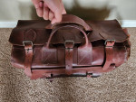 European large handmade leather bag