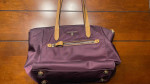 Michael Kors KELSEY Nylon Tote Shoulder Bag Purse Damson (PURPLE)