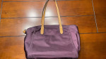 Michael Kors KELSEY Nylon Tote Shoulder Bag Purse Damson (PURPLE)