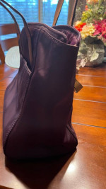 Michael Kors KELSEY Nylon Tote Shoulder Bag Purse Damson (PURPLE)