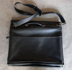 Coach 16" Black Leather Briefcase Laptop Bag