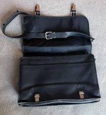 Coach 16" Black Leather Briefcase Laptop Bag
