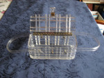 1950's clear Lucite hand bag