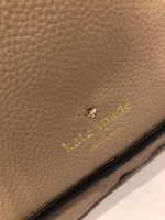 Kate Spade New York Beige Leather Crossbody Bag Purse