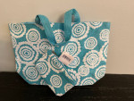Teal beach type bag or tote and clutch to match