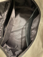 LARGE, HEAVY-DUTY BROWN CANVAS CARRY-ON
