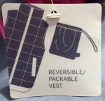 Rafaella Sport Lightweight Reversible Vest w/Carry Bag NWT