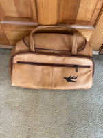 Carry-on leather travel bag