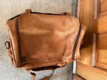 Carry-on leather travel bag