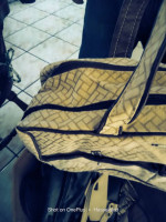 Big material carrying purse bag with cmpartments.  Two pictures