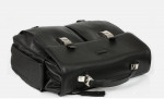 Men's briefcase Piquadro Modus black leather business laptop bag