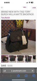 Tory Burch Willa Matte Black Bag & Wallet