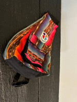 Shoulder bag rainbow color with patch like new shoulder bag