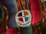 Shoulder bag rainbow color with patch like new shoulder bag