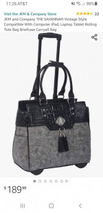 Rolling Tote Bag - Briefcase Women's