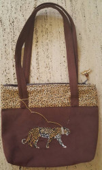 Handmade Fabric Purse, bag, tote, zipper closure