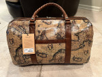 NWT Patricia Nash Weekender Leather Luggage Map Duffle Bag Carry On