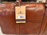 NWT Patricia Nash Milano Weekender Leather Tan Brown Duffle Bag