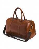 NWT Patricia Nash Milano Weekender Leather Tan Brown Duffle Bag
